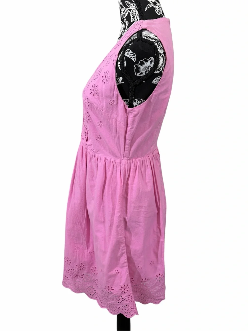 J. Crew‎ Pink Cotton Sundress with Eyelet Detail